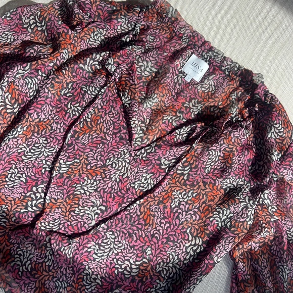 MISA Women's Red Siena Long Sleeve Autumn Leave Top Size small - Picture 4 of 6